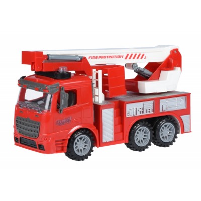 Машинка інерційна Same Toy Truck Пожежна машина з підйомним краном зі світлом та звуком 98-617AUt
