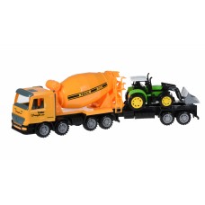 Машинка інерційна Same Toy Truck Бетонозмішувач Жовта з бульдозером 98-88Ut-2