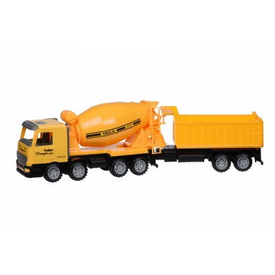 Машинка інерційна Same Toy Super Combination Бетонозмішувач Жовта з причепом 98-86Ut-2