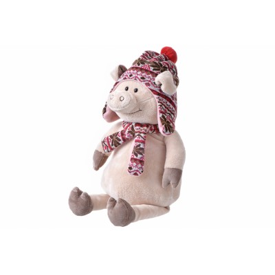 М'яка іграшка Same Toy Свинка у шапці 48см THT719