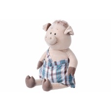 М'яка іграшка Same Toy Свинка у комбінезоні 60см THT705