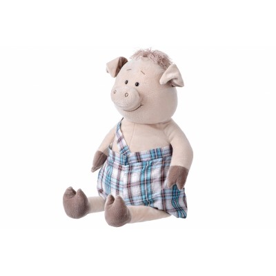М'яка іграшка Same Toy Свинка у комбінезоні 60см THT705