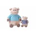 М'яка іграшка Same Toy Свинка в тільнику (блакитний) 35см THT715