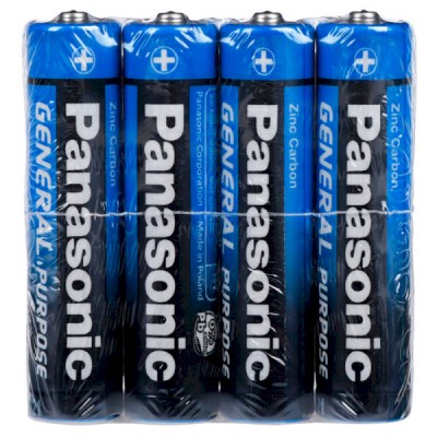 Батарейка Panasonic GENERAL PURPOSE AAA ZINK-CARBON, 4 шт./уп.