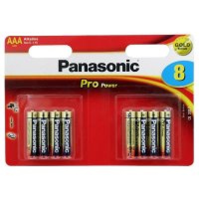 Батарейка Panasonic PRO POWER AAA Alkaline, 8 шт./уп. (LR03XEG/8BW)