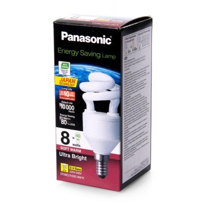 Енергозберігаюча лампа Panasonic 8W (40W) 2700K E14