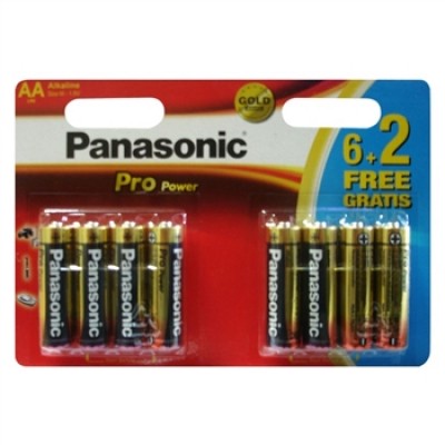 Батарейка Panasonic PRO POWER AA Alkaline, 8 шт./уп. (LR6XEG/8BW)