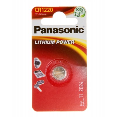 Батарейка Panasonic CR 1220 Lithium Power 3V (CR-1220EL/1B)