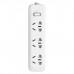 Мережевий фільтр-подовжувач KingMi Power Strip (3 розетки; без USB) White