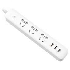 Розумний мережевий фільтр-подовжувач KingMi Smart Power Strip WiFi Control (3 розетки + 3 USB-port), White