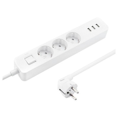Мережевий фільтр-подовжувач Xiaomi Mi Power Strip (3 розетки + 3 USB-port) EU White