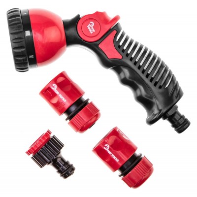 Набір: Зрошувач пістолетний TOP TOOLS, з'єднувачі, з конектором 1/2"