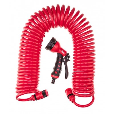 Зрошувач пістолетний TOP TOOLS із шлангом спіральним, 10 м