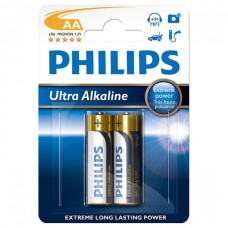 Батарейки Philips Ultra ALKALINE AA, 2 шт./уп. (LR6E2B/10)