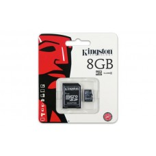 Карта пам'яті Kingston 8GB microSDHC C4 + SD адаптер