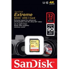 Карта пам'яті SanDisk 32GB SDHC C10 UHS-I U3 R90/W40MB/s 4K Extreme