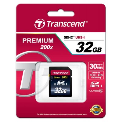 Карта пам'яті Transcend 32GB SDHC C10 UHS-I R30MB/s