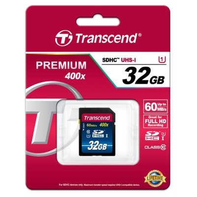 Карта пам'яті Transcend 32GB SDHC C10 UHS-I R60MB/s