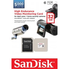 Карта пам'яті SanDisk 32GB microSDHC C10 W20MB/s High Endurance Video Monitoring + SD