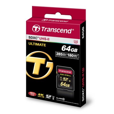 Карта пам'яті Transcend 64GB SDXC C10 UHS-II U3 R285/W180MB/s 4K