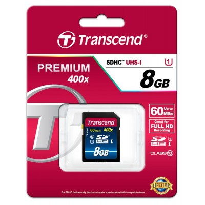 Карта пам'яті Transcend 8GB SDHC C10 UHS-I R60MB/s