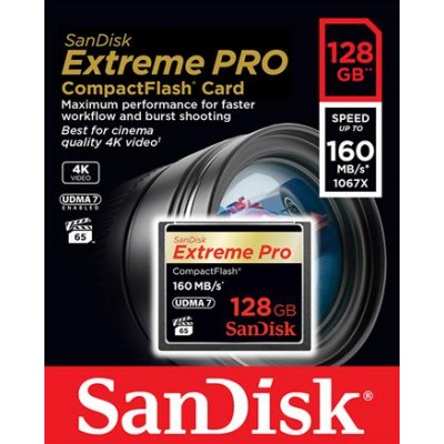 Карта пам'яті SanDisk 128GB CF Extreme Pro R160/W150MB/s