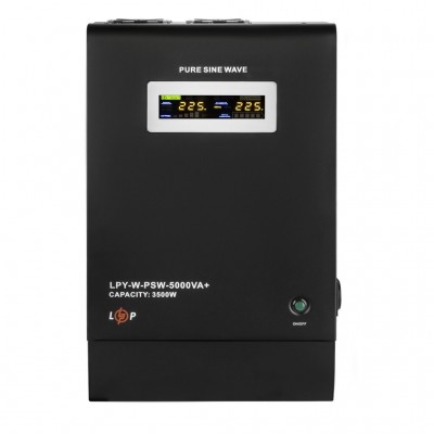 ДБЖ LogicPower LPY-W-PSW-5000VA+(3500Вт)10A/20A, 48V, з правильною синусоїдою