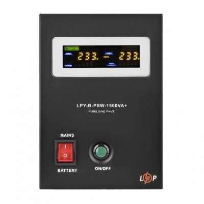 ДБЖ LogicPower LPY-B-PSW-1500VA+(1050Вт) 10A/15A, 24V, з правильною синусоїдою
